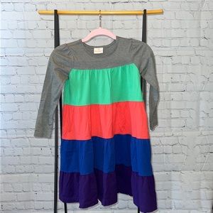 NWOT Hanna Andersson Color Block Twirl Dress
